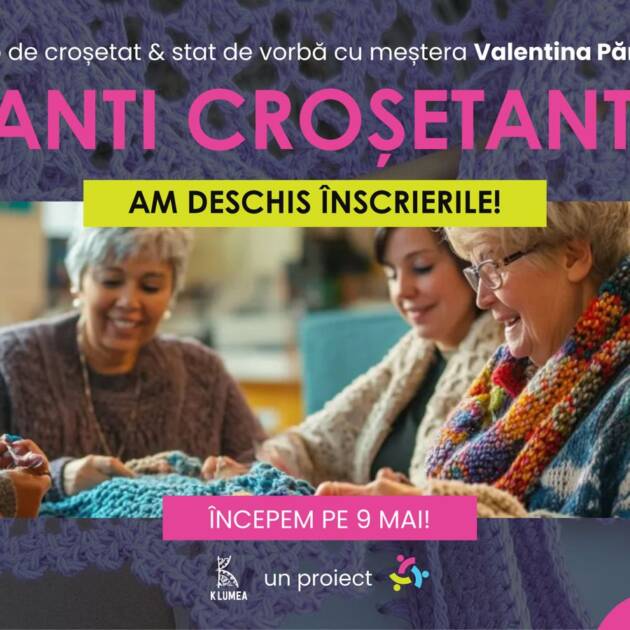 Curs Tanti Croșetante – Club de croșetat cu Valentina Pănuță